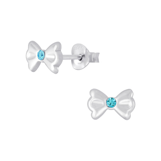 Children's Sterling Silver Bow Stud Earrings