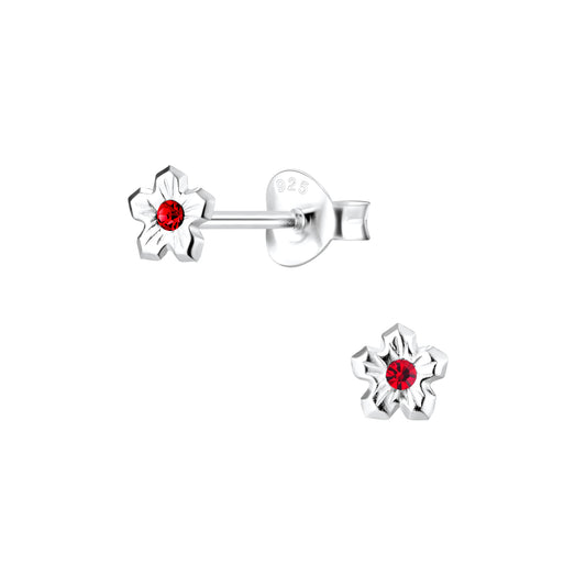 Children's Sterling Silver Flower Stud Earrings