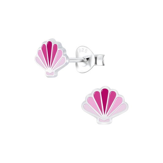 Children's Sterling Silver Shell Stud Earrings