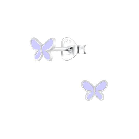 Children's Sterling Silver Butterfly Stud Earrings