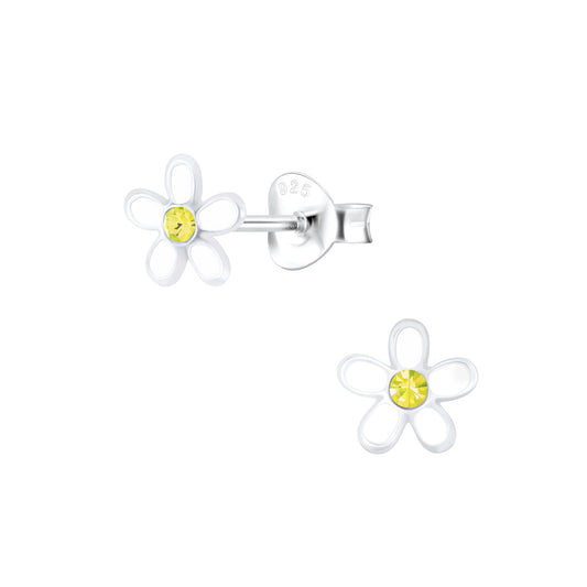 Children's Sterling Silver Flower Stud Earrings