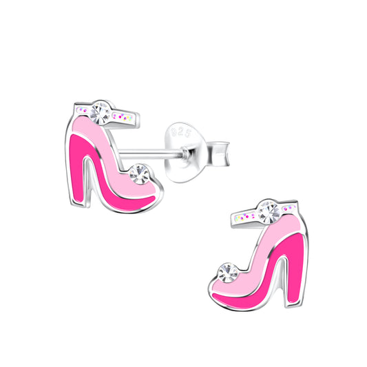 Girls' Sterling Silver High Heels Stud Earrings